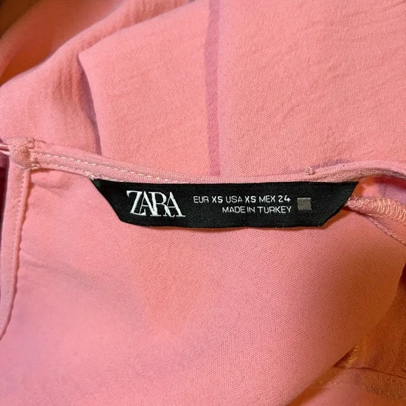 Zara ASYMMETRIC DRAPED Cinch Pink DRESS - Picture 6 of 7